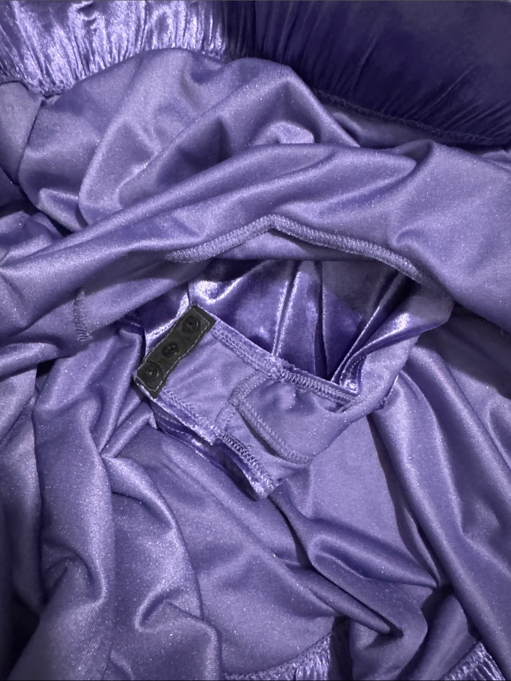 Preteen or junior Velvet Purple Long Sleeve Ballroom Dance Dress - Picture 3 of 5
